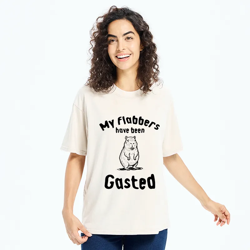 Tokyo-Tiger My Flabbers Have Been Gasted Capybara Washed T-Shirt
