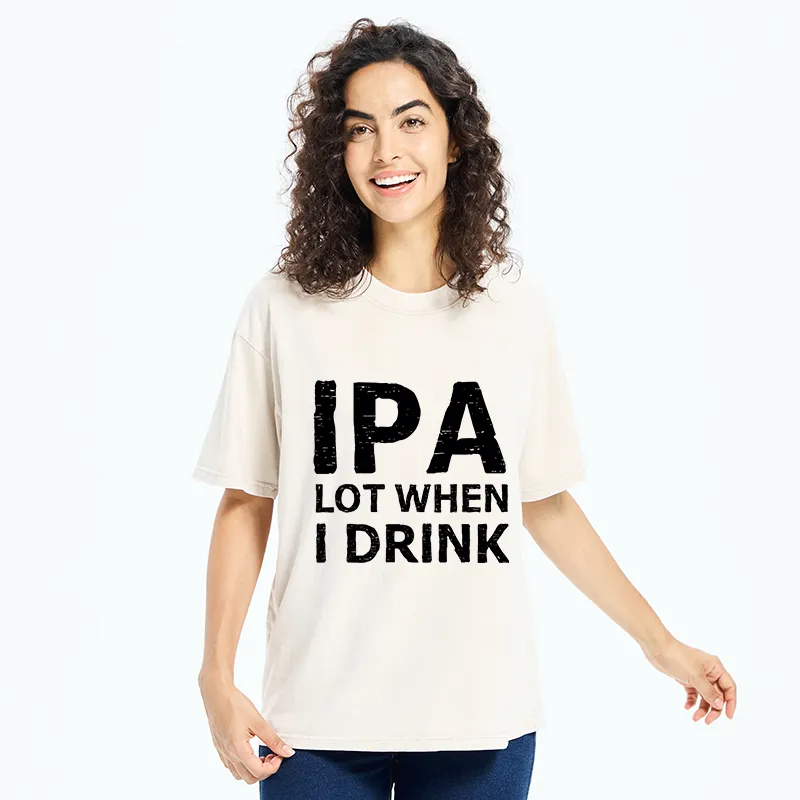 Tokyo-Tiger Funny IPA Lot Beer Washed T-Shirt