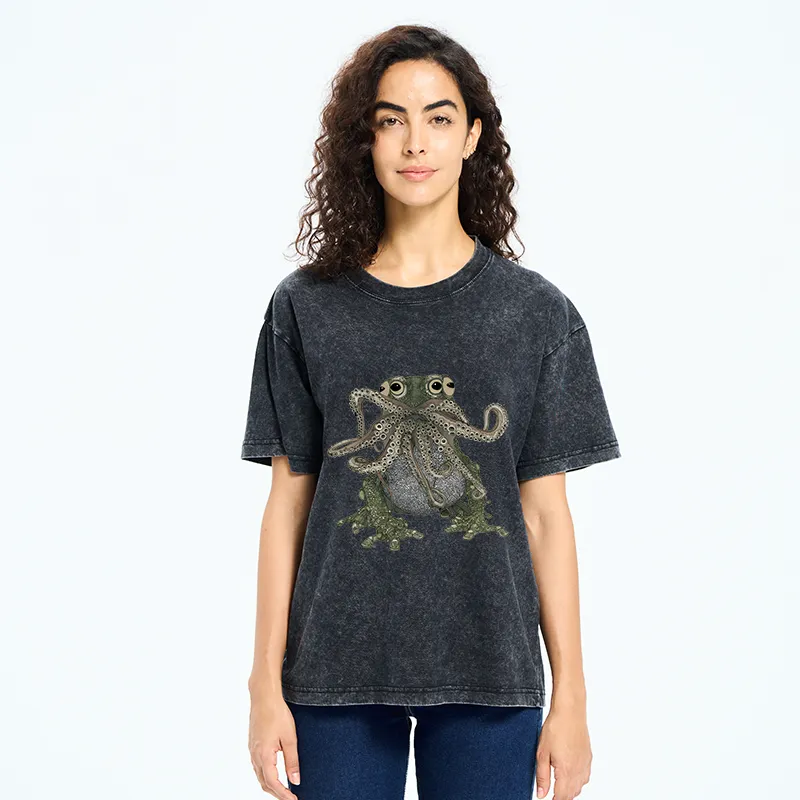 Tokyo-Tiger Ugly Frog Washed T-Shirt