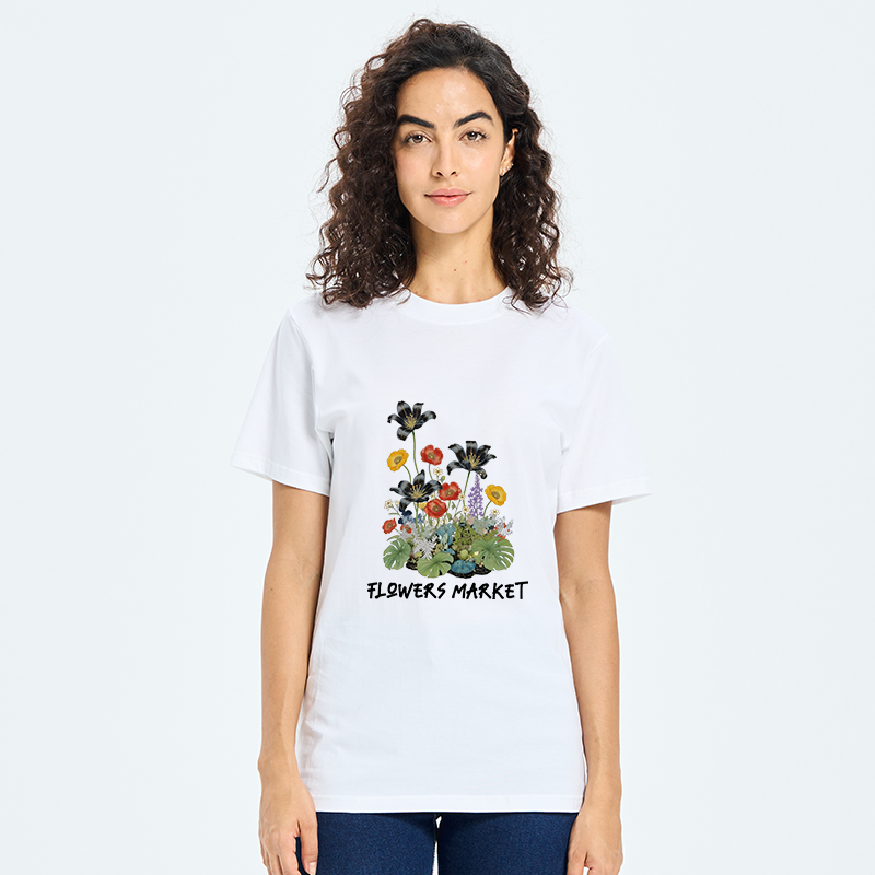 Tokyo-Tiger Beautiful Flowers Market Classic T-Shirt