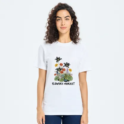 Tokyo-Tiger Beautiful Flowers Market Classic T-Shirt