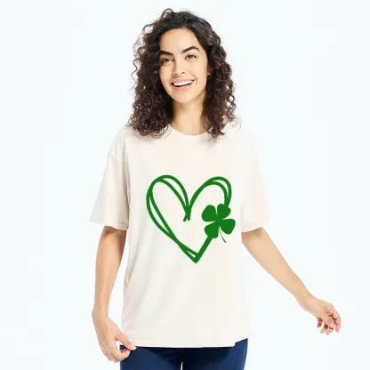 Tokyo-Tiger Heart And Clover Washed T-Shirt
