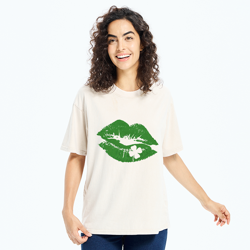 Tokyo-Tiger Lucky Kiss Washed T-Shirt