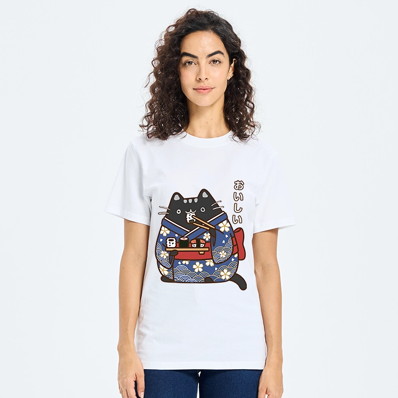 Tokyo-Tiger Geisha Cat Sushi Classic T-Shirt