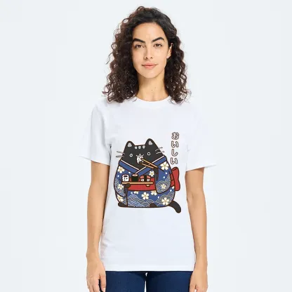 Tokyo-Tiger Geisha Cat Sushi Classic T-Shirt