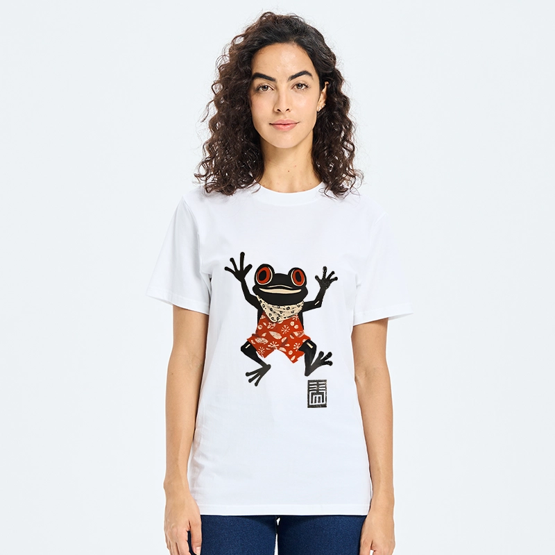 Tokyo-Tiger Japanese Happy Frog Ukiyoe Classic T-Shirt