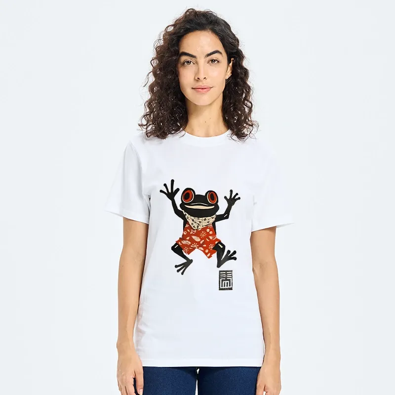 Tokyo-Tiger Japanese Happy Frog Ukiyoe Classic T-Shirt