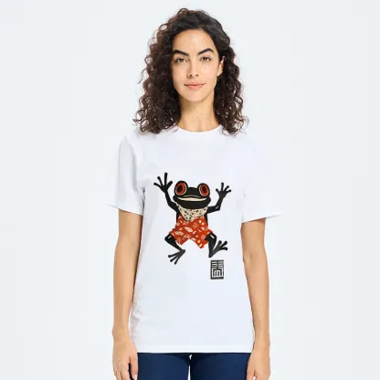 Tokyo-Tiger Japanese Happy Frog Ukiyoe Classic T-Shirt