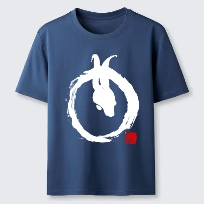 Tokyo-Tiger Ink Painting Zen Enso Rabbit Classic T-Shirt