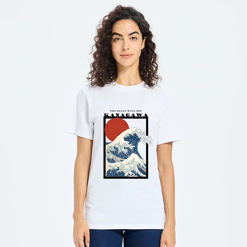 Tokyo-Tiger Minimalist Ukiyo-e Waves Classic T-Shirt