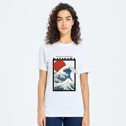Tokyo-Tiger Minimalist Ukiyo-e Waves Classic T-Shirt