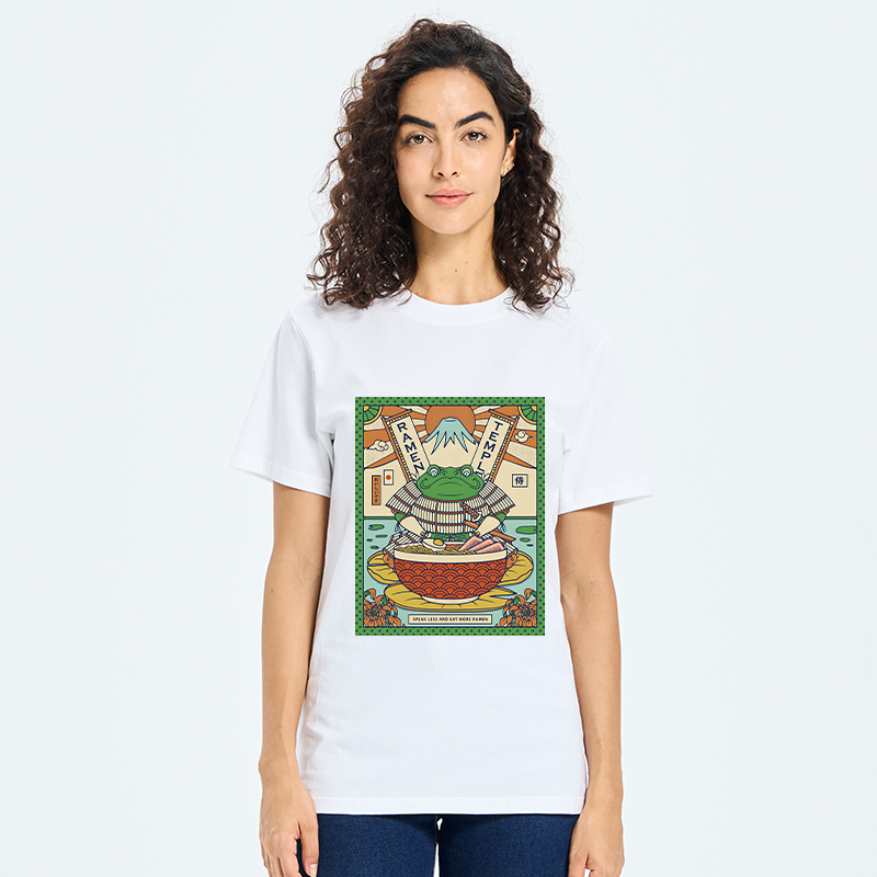 Tokyo-Tiger Frog Samurai Eating Ramen Classic T-Shirt