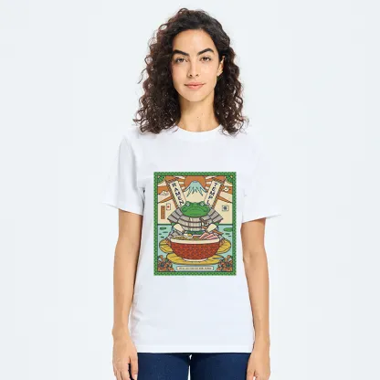 Tokyo-Tiger Frog Samurai Eating Ramen Classic T-Shirt