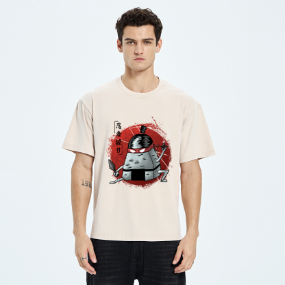Tokyo-Tiger Rice Ball Ninja Washed T-Shirt