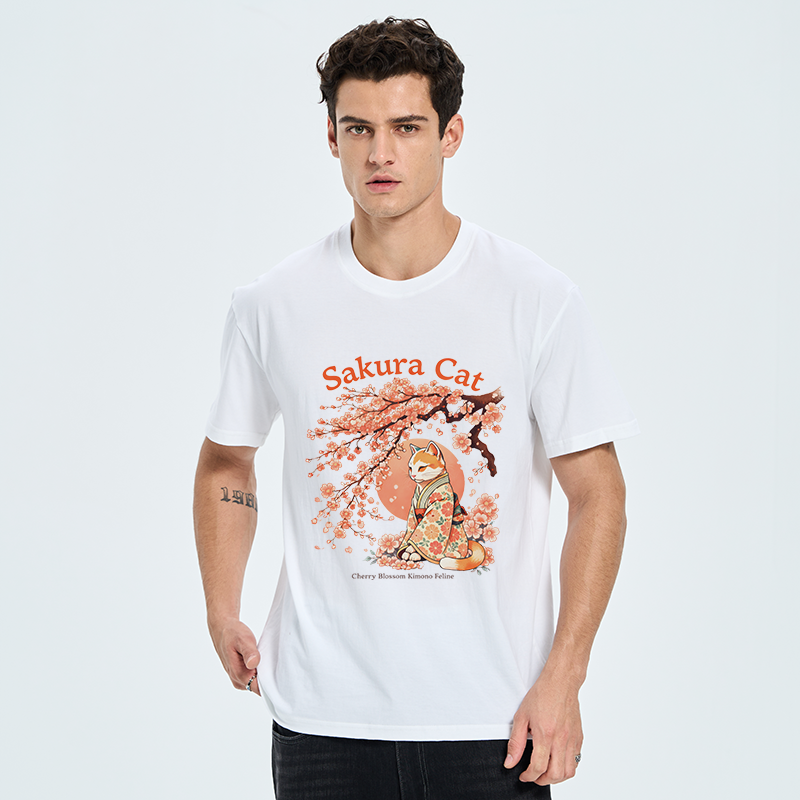 Tokyo-Tiger Cat Under The Sakura Classic T-Shirt
