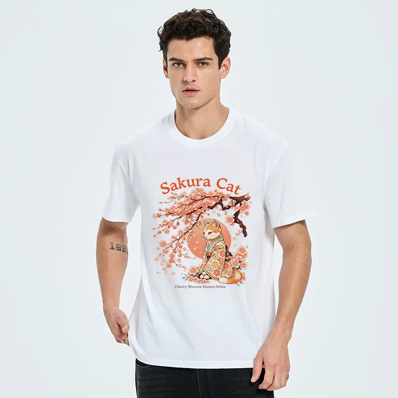 Tokyo-Tiger Cat Under The Sakura Classic T-Shirt