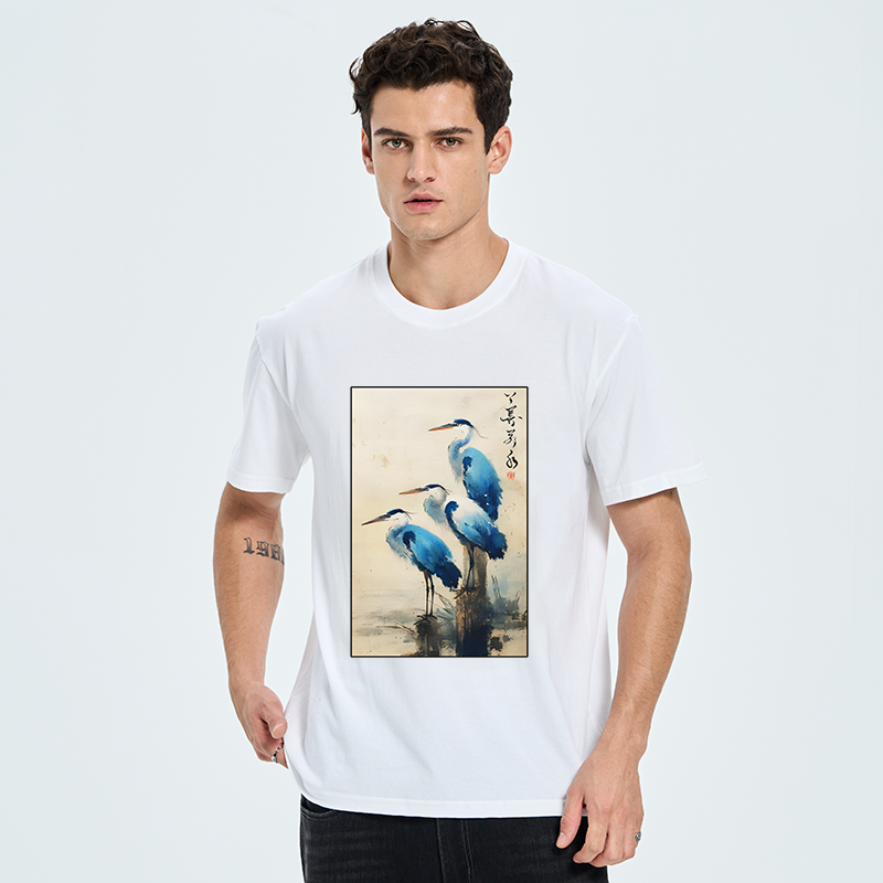 Tokyo-Tiger Great Blue Heron Japan Classic T-Shirt