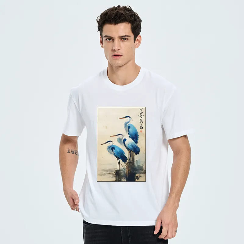 Tokyo-Tiger Great Blue Heron Japan Classic T-Shirt