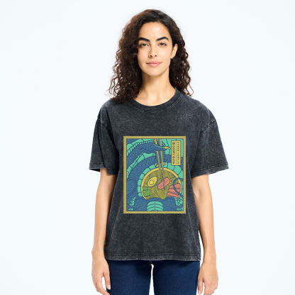 Tokyo-Tiger Dragon Ramen Lover Washed T-Shirt