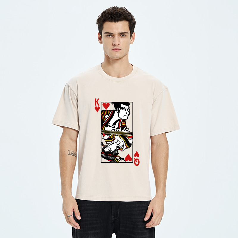 Tokyo-Tiger Japanese Poker Geisha Washed T-Shirt