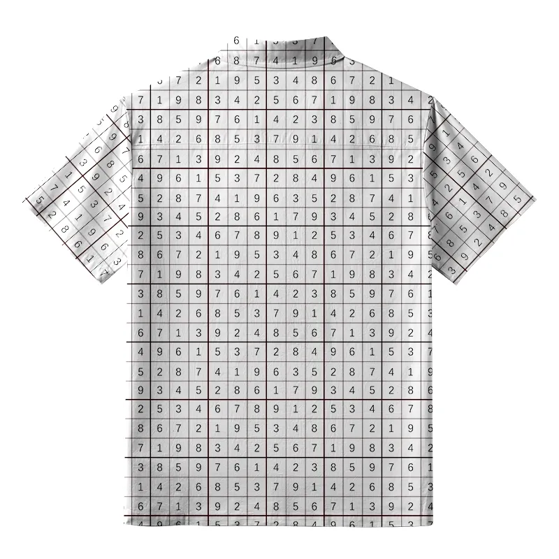 Tokyo-Tiger Sudoku Answers Japanese Button-up Shirt
