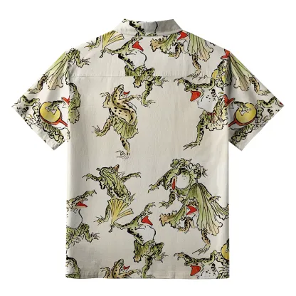 Tokyo-Tiger Frog Dance Button-up Shirt