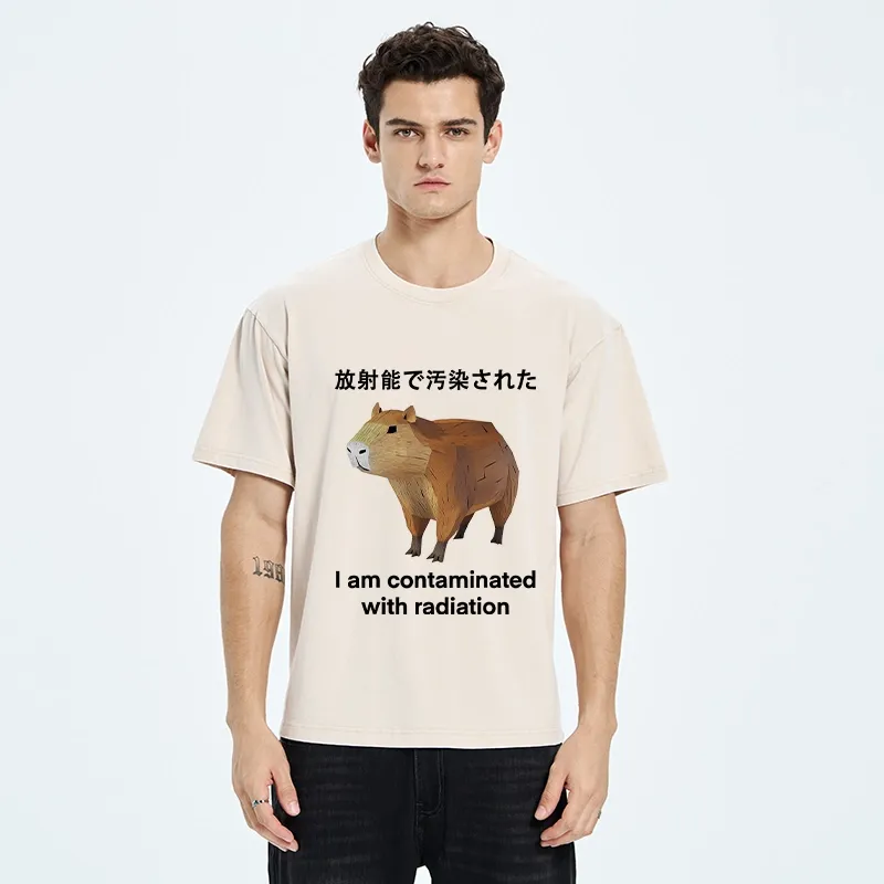 Tokyo-Tiger Capybara Contaminated By Radiation Washed T-Shirt