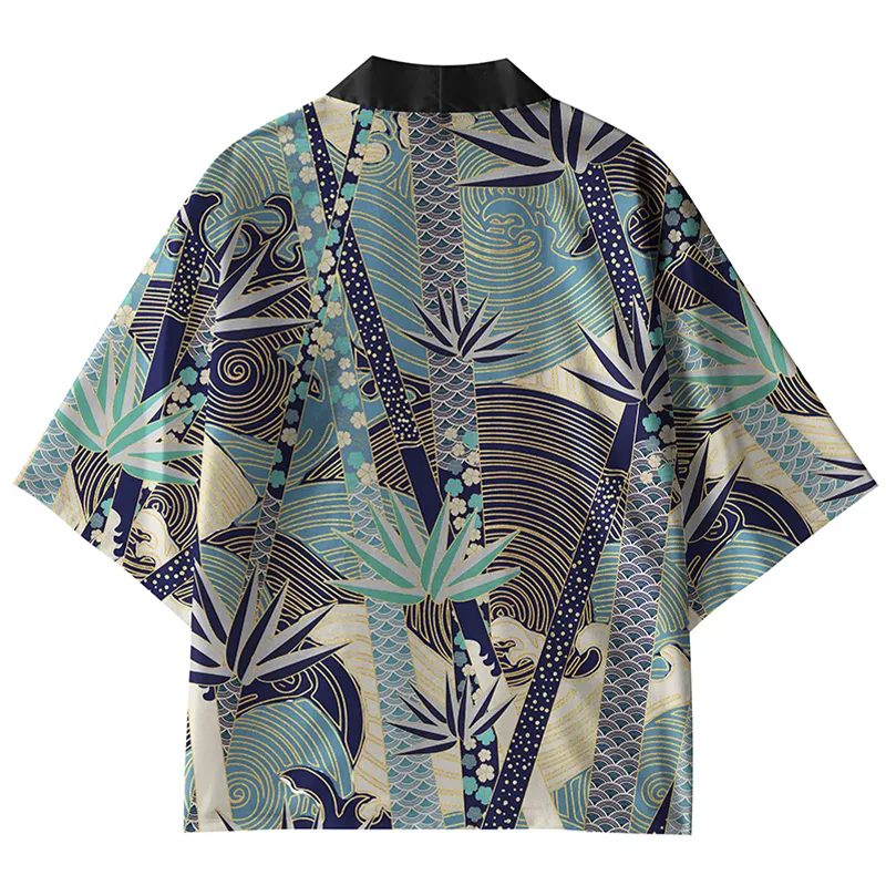 Tokyo-Tiger Leaf Pattern Kimono Cardigan