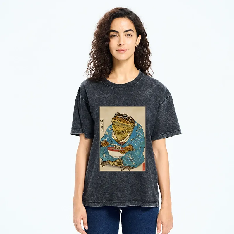 Tokyo-Tiger Ramen Lover Toad Washed T-Shirt