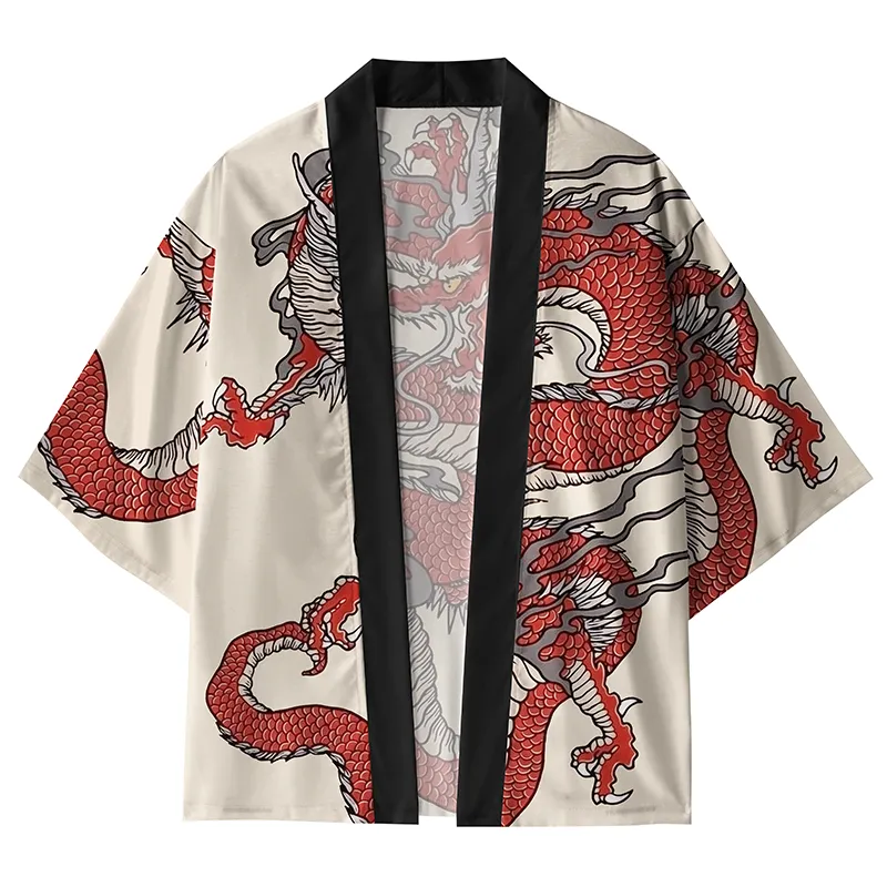 Tokyo-Tiger Dragon Pattern Kimono Cardigan