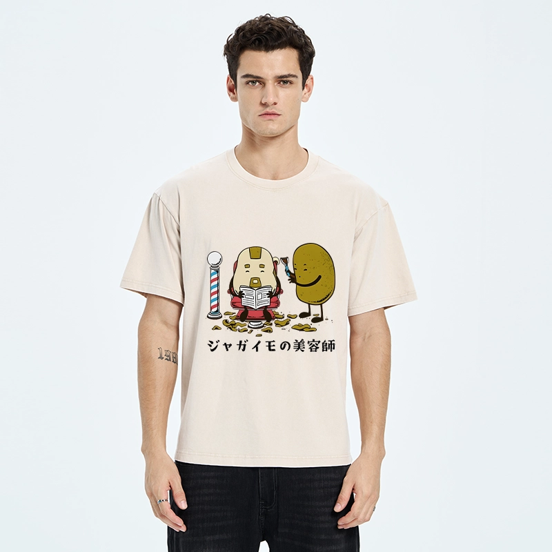 Tokyo-Tiger Potato Hairdresser Washed T-Shirt