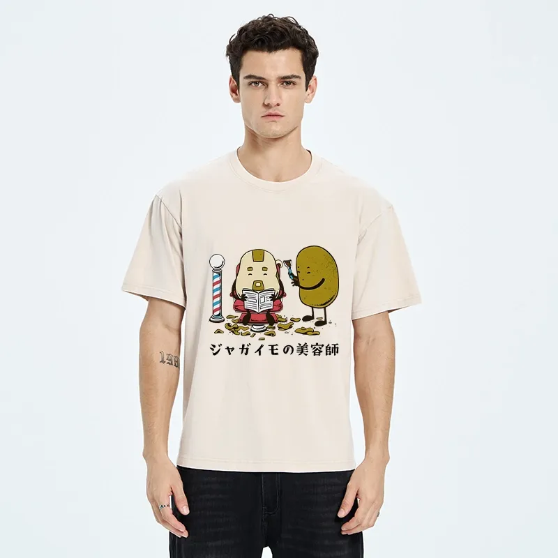 Tokyo-Tiger Potato Hairdresser Washed T-Shirt