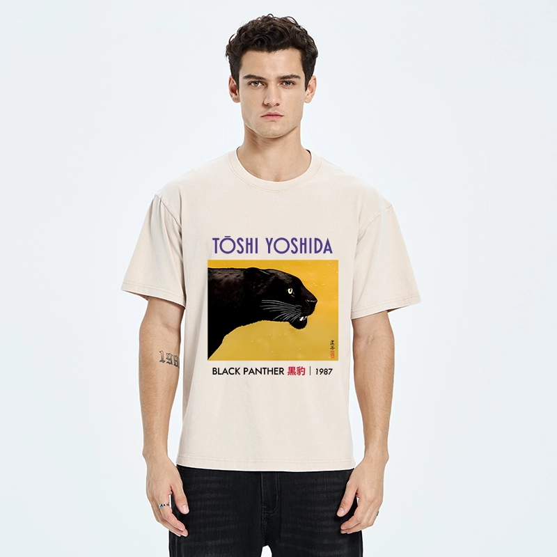 Tokyo-Tiger Black Panther Washed T-Shirt