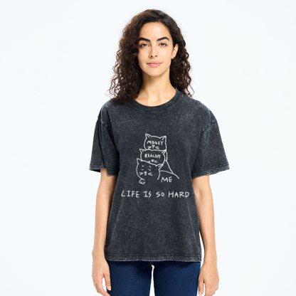 Tokyo-Tiger Life Is So Hard Washed T-Shirt