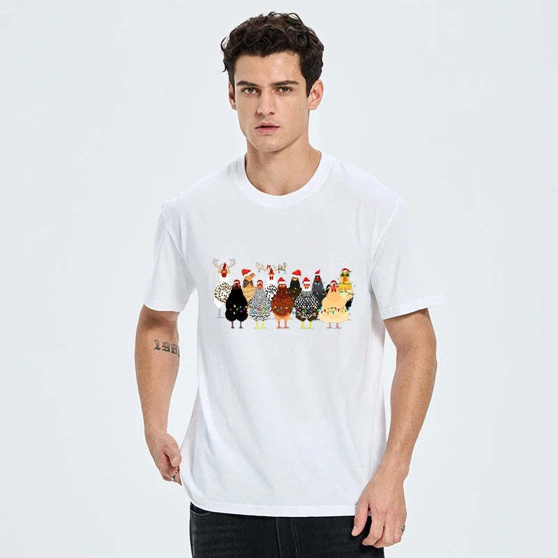 Tokyo-Tiger A Flock Of Christmas Chickens Classic T-Shirt-tokyo-tiger