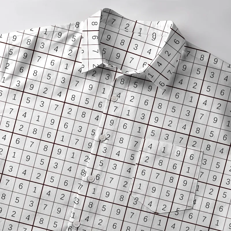 Tokyo-Tiger Sudoku Answers Japanese Button-up Shirt