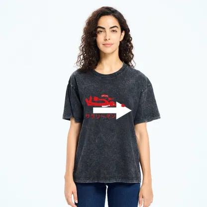 Tokyo-Tiger Let's Fly Salaryman Washed T-Shirt