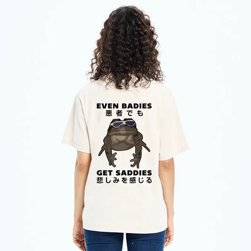 Tokyo-Tiger Even Baddies Get Saddies Back Washed T-Shirt