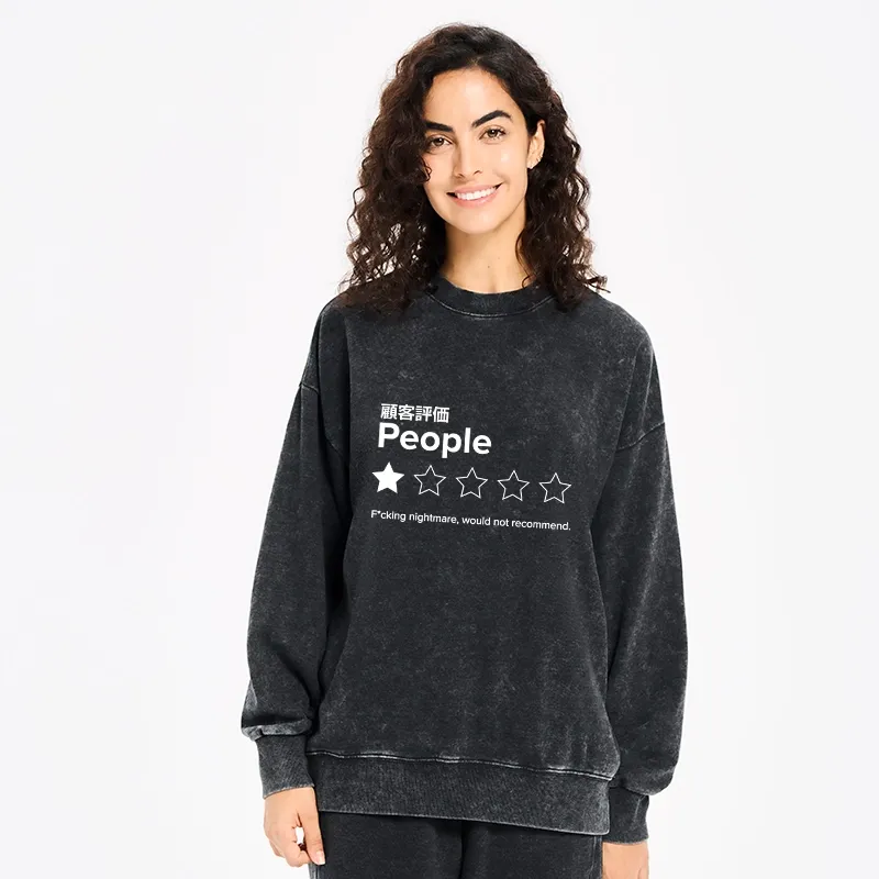 Tokyo-Tiger Evaluation People Washed Sweatshirt