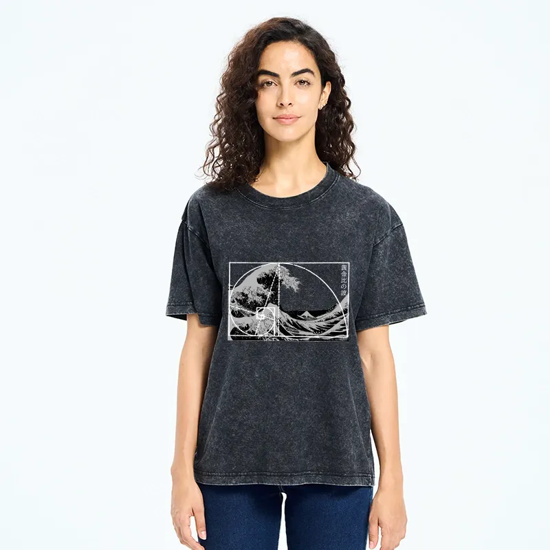 Tokyo-Tiger Golden Ratio Wave Washed T-Shirt