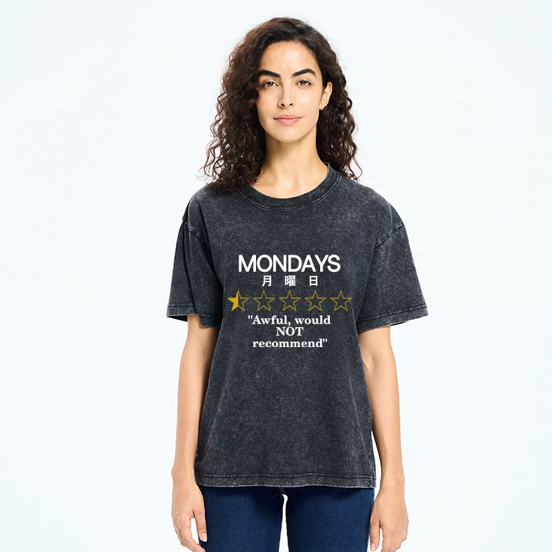 Tokyo-Tiger Not Recommended On Mondays Washed T-Shirt