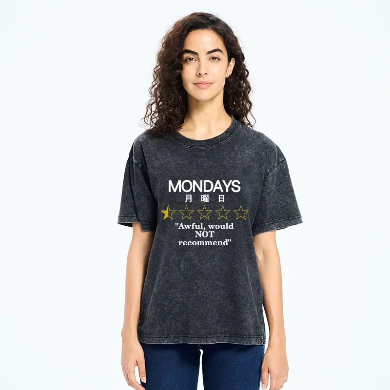 Tokyo-Tiger Not Recommended On Mondays Washed T-Shirt