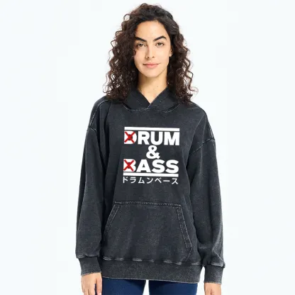 Tokyo-Tiger Drum And Bass Funny Washed Hoodie