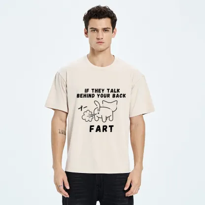 Tokyo-Tiger Funny Farting Cat Washed T-Shirt