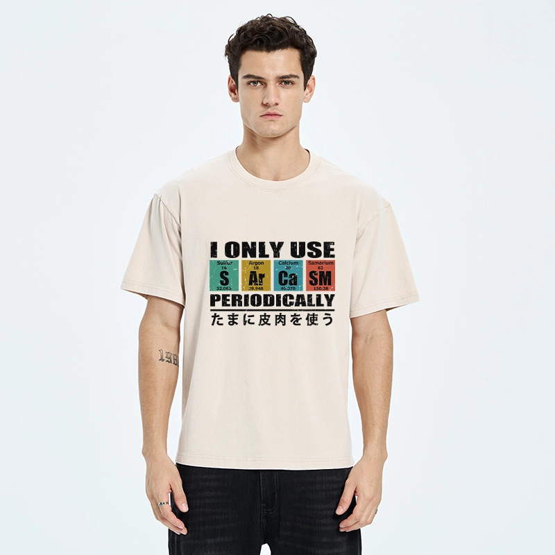 Tokyo-Tiger Use Sarcasm Occasionally Washed T-Shirt