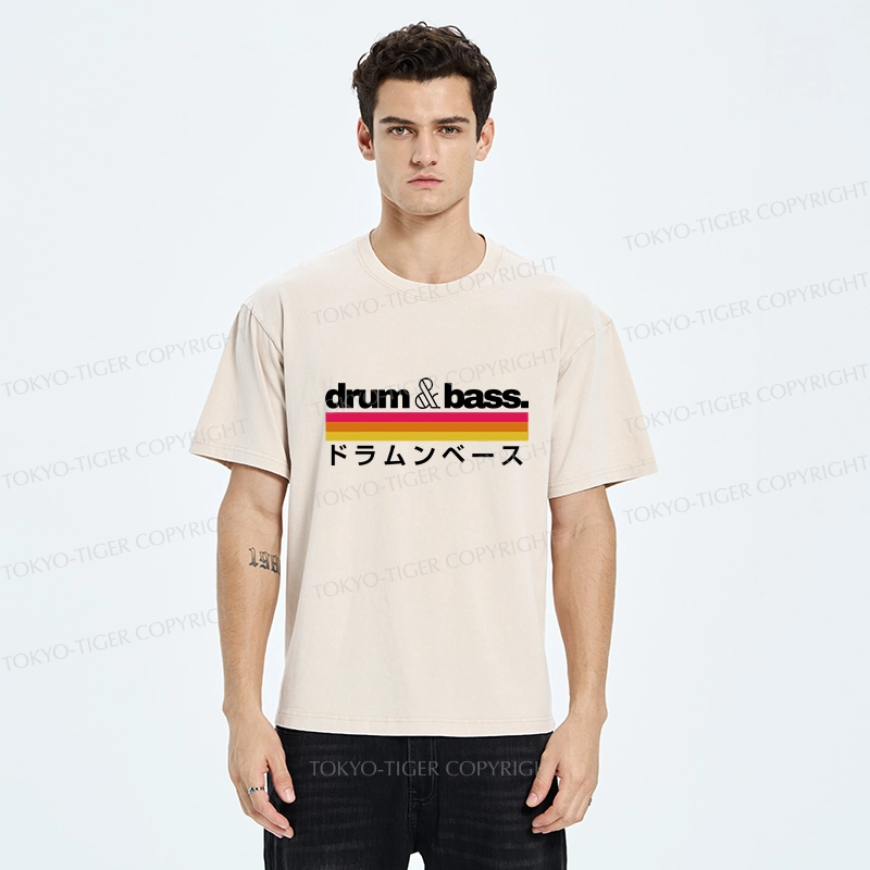 Tokyo-Tiger Japan Drum And Bass Washed T-Shirt