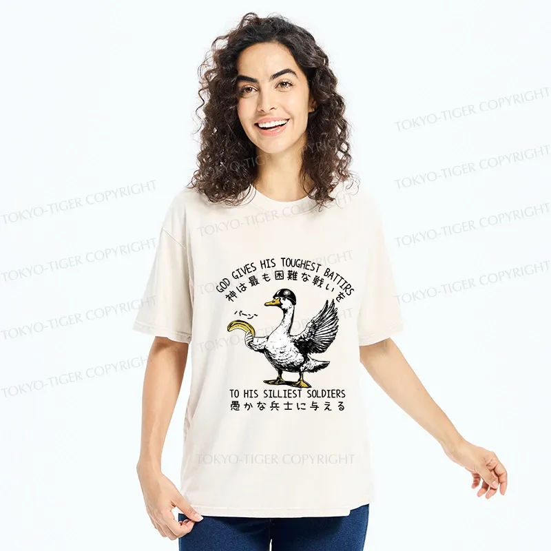 Tokyo-Tiger The Silliest Soldier Washed T-Shirt