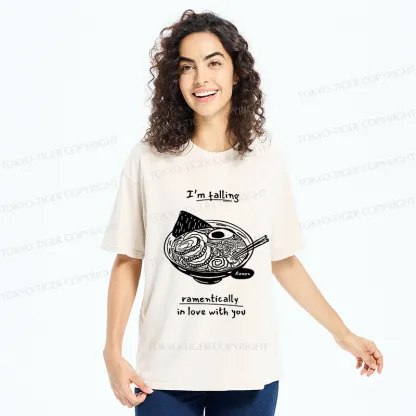 Tokyo-Tiger I'm Falling In Love With Ramen Washed T-Shirt
