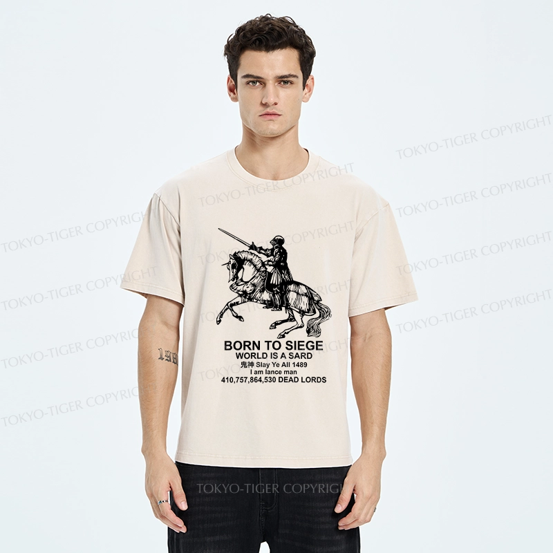 Tokyo-Tiger Born To Siege Washed T-Shirt