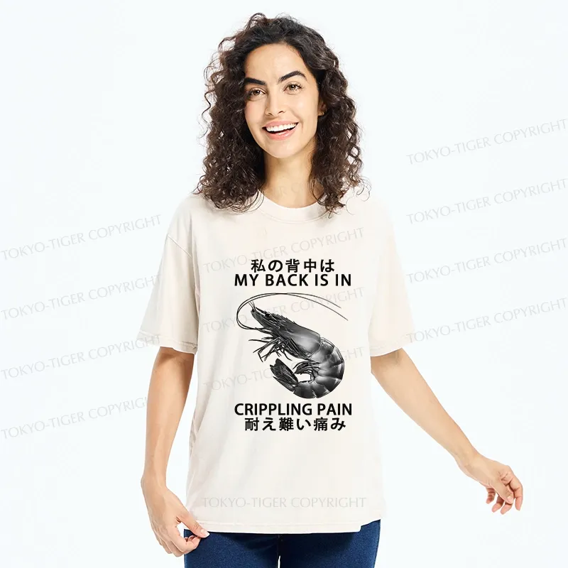 Tokyo-Tiger My Back Is In Crippling Pain Washed T-Shirt